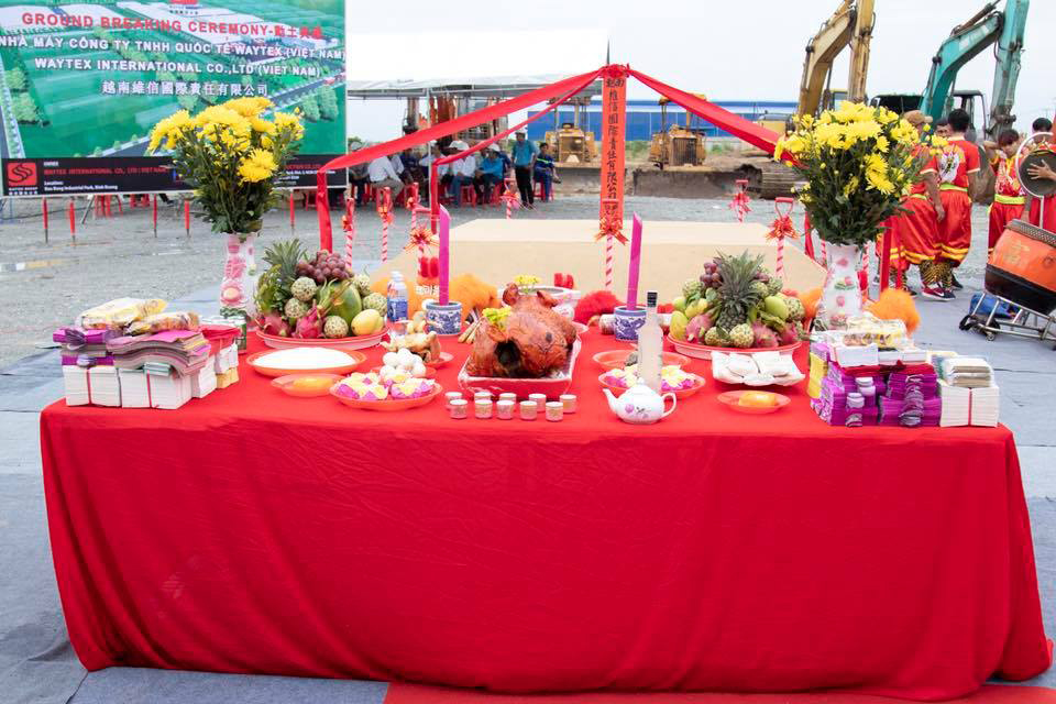 Groundbreaking ceremony of Waytex Vietnam Factory