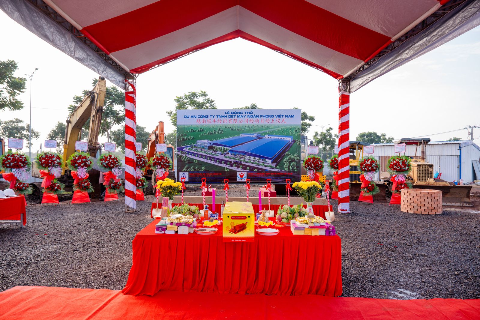 Groundbreaking ceremony of Ngan Phong Textile & Garment Factory